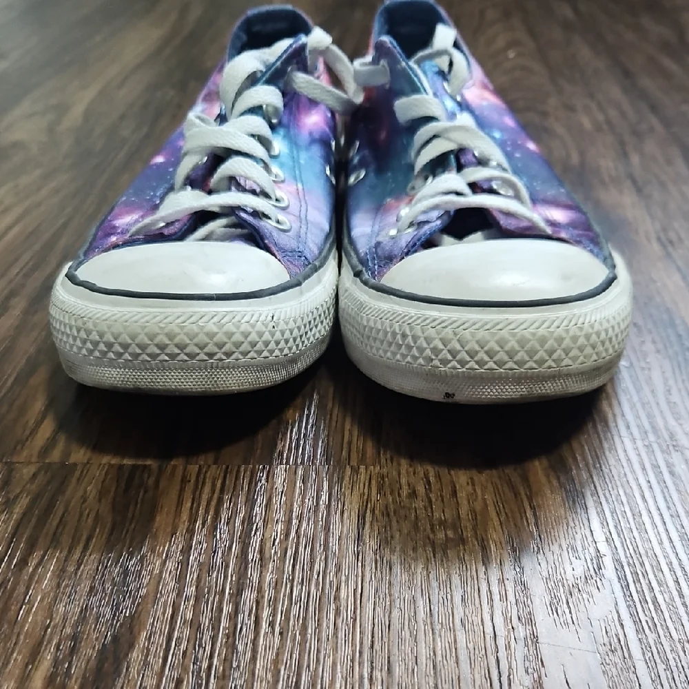Converse All Star Galaxy Print Low Top Sneakers Womens 7 / Mens 5 Purple Space - Picture 9 of 12